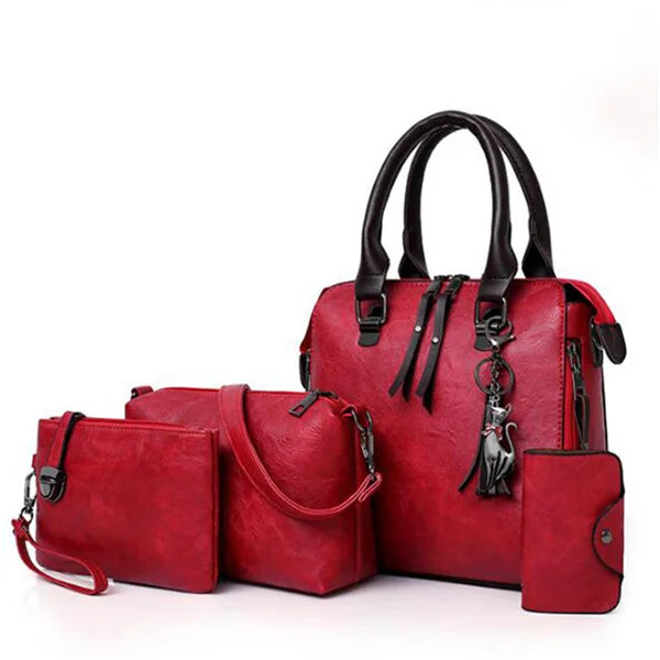 Dames Tassen Luxe  Portemonnee Handtassen En Schoudertas 4 stuks