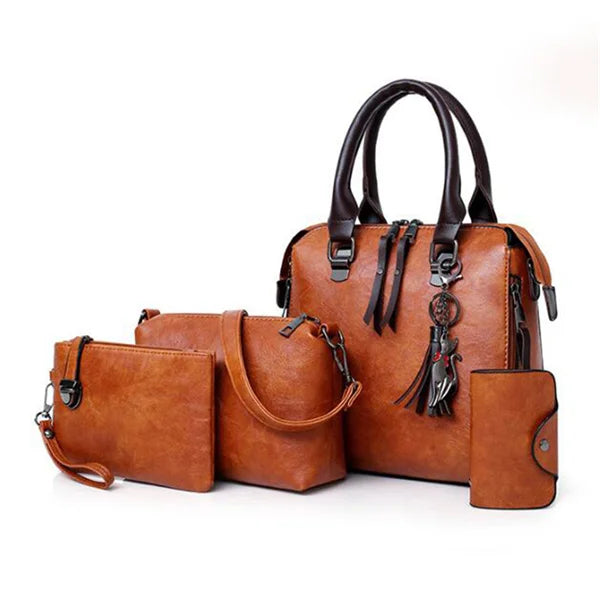 Dames Tassen Luxe  Portemonnee Handtassen En Schoudertas 4 stuks