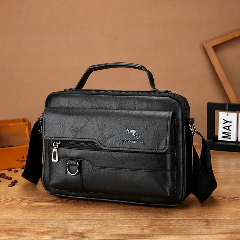 Luxe Zakelijke PU lederen Heren Schouder en Handtas