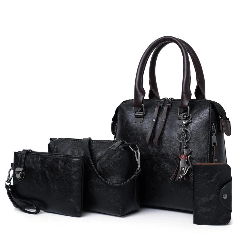 Dames Tassen Luxe  Portemonnee Handtassen En Schoudertas 4 stuks