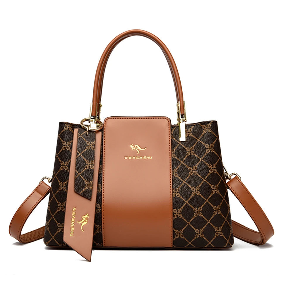 Luxe trendy PU lederen hand en schoudertas