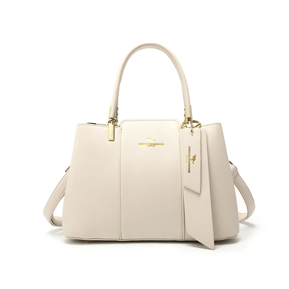 Luxe trendy PU lederen hand en schoudertas
