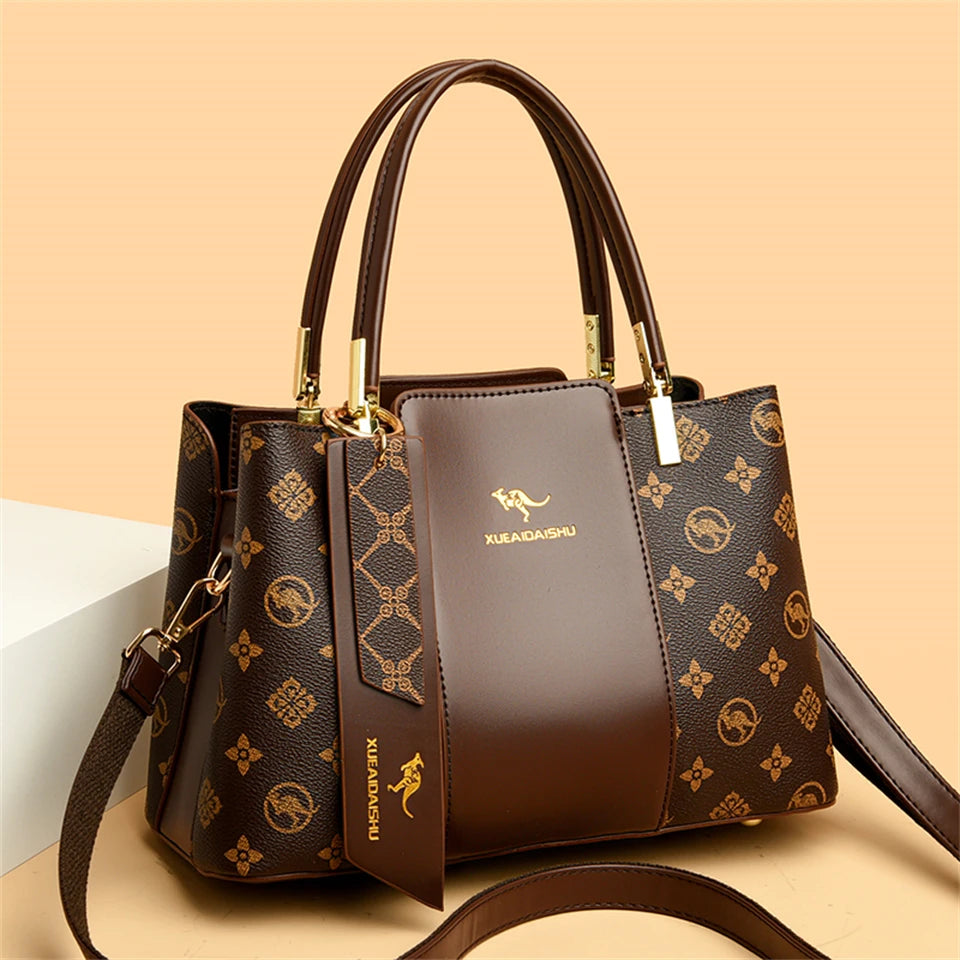 Luxe trendy PU lederen hand en schoudertas
