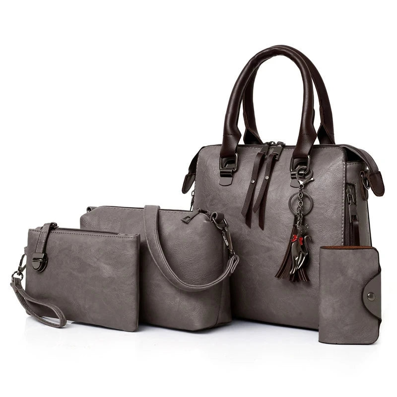 Dames Tassen Luxe  Portemonnee Handtassen En Schoudertas 4 stuks