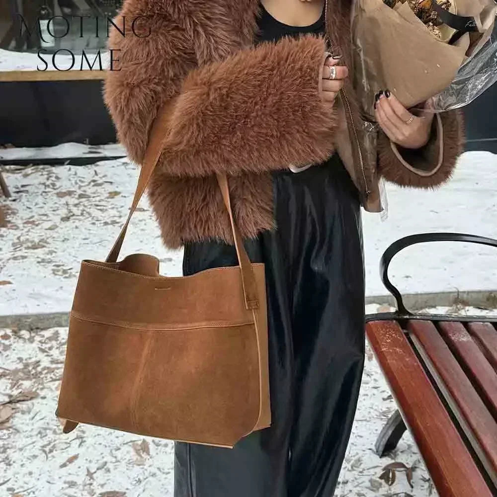 Echt suede lederen winter damestas
