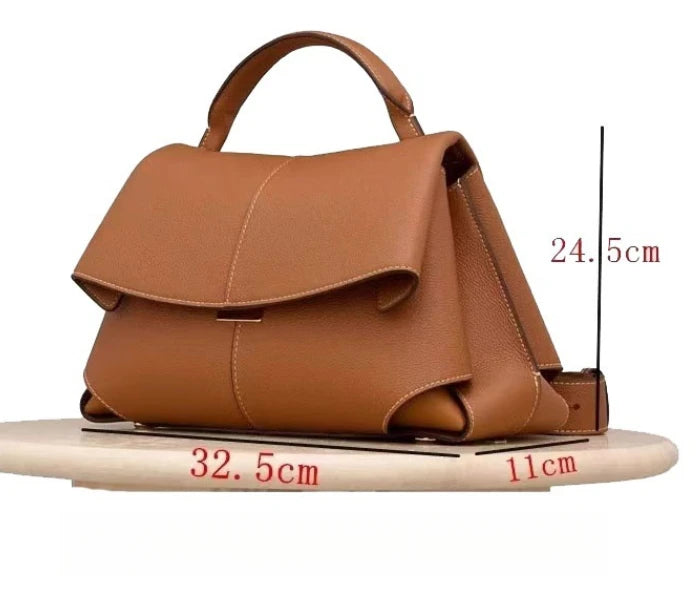 Luxe hoogwaardige trendy lederen dames handtas