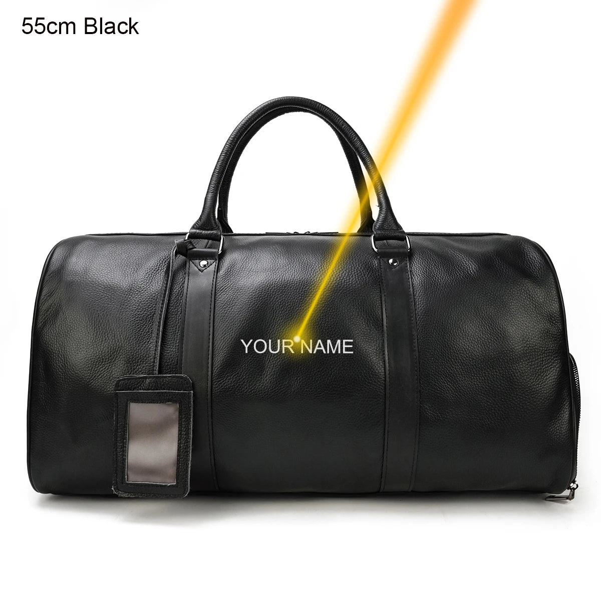 Luxe lederen handbagage en schouder reistas