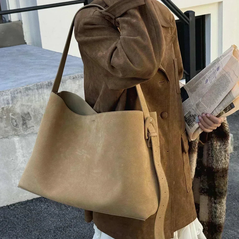 Echt suede lederen winter damestas