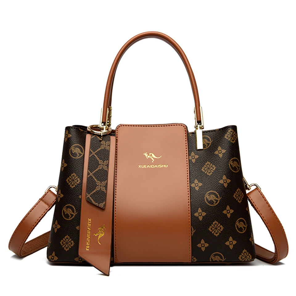 Luxe trendy PU lederen hand en schoudertas