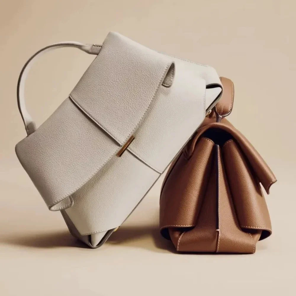Luxe hoogwaardige trendy lederen dames handtas