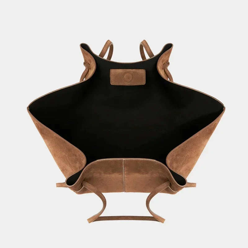 luxe suede designer hand en schoudertas