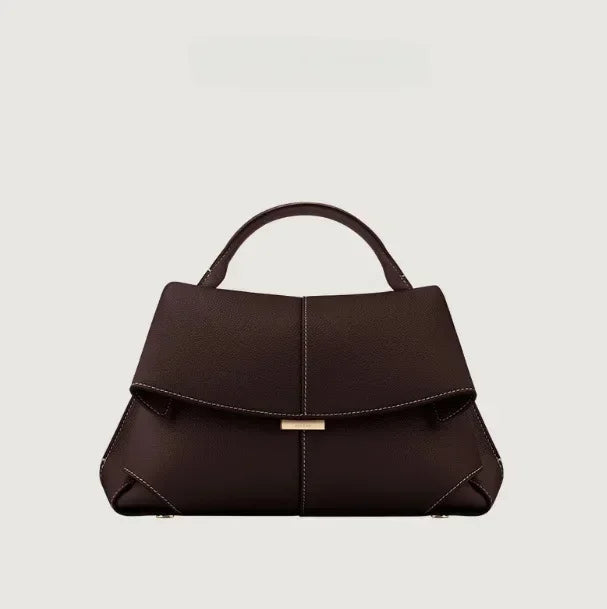 Luxe hoogwaardige trendy lederen dames handtas