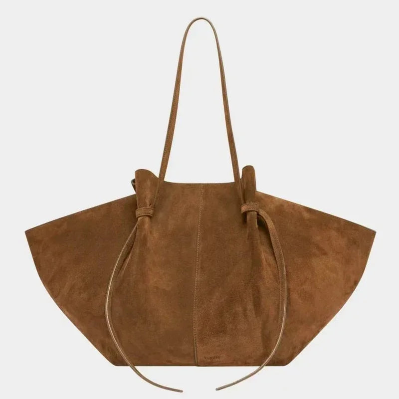 luxe suede designer hand en schoudertas