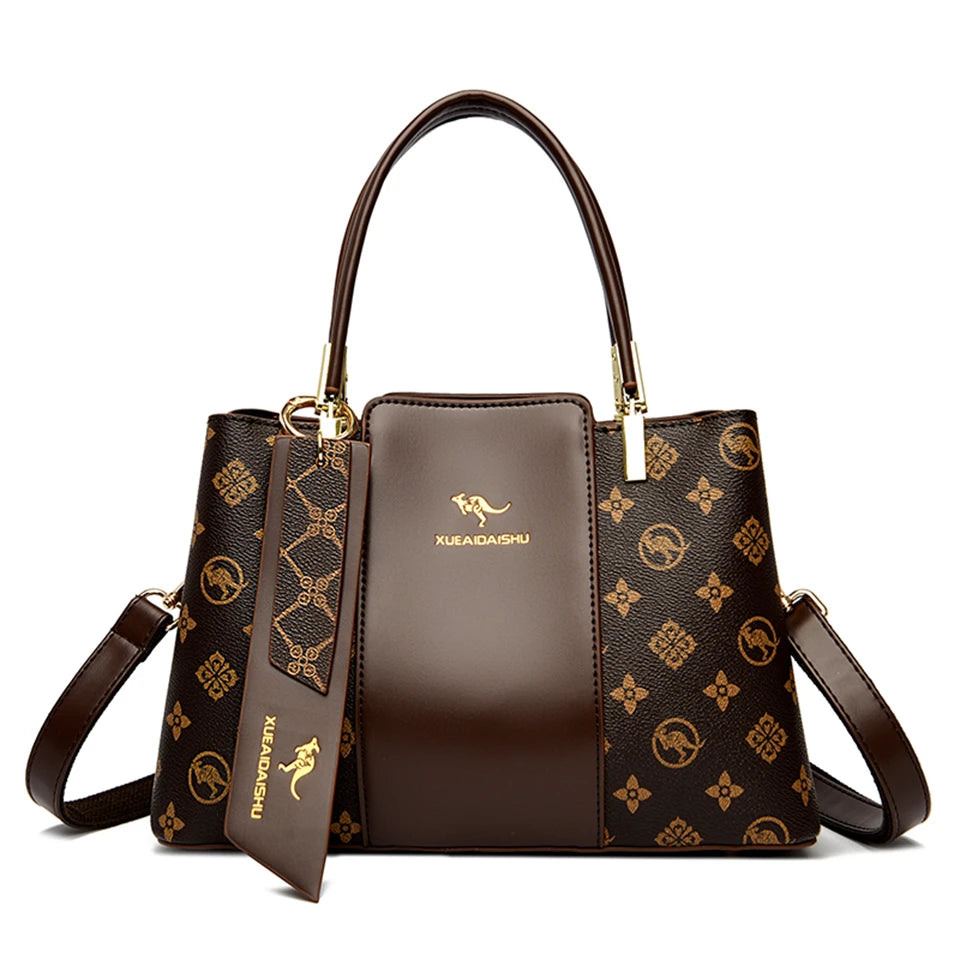 Luxe trendy PU lederen hand en schoudertas