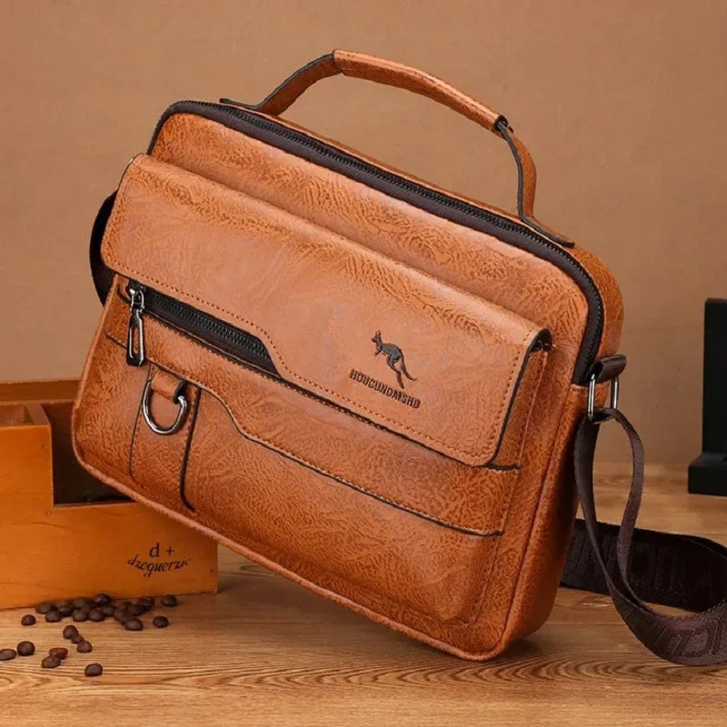 Luxe Zakelijke PU lederen Heren Schouder en Handtas