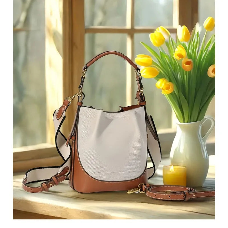 Canvas Designer Luxe Pu lederen Dames Hand en schoudertassen