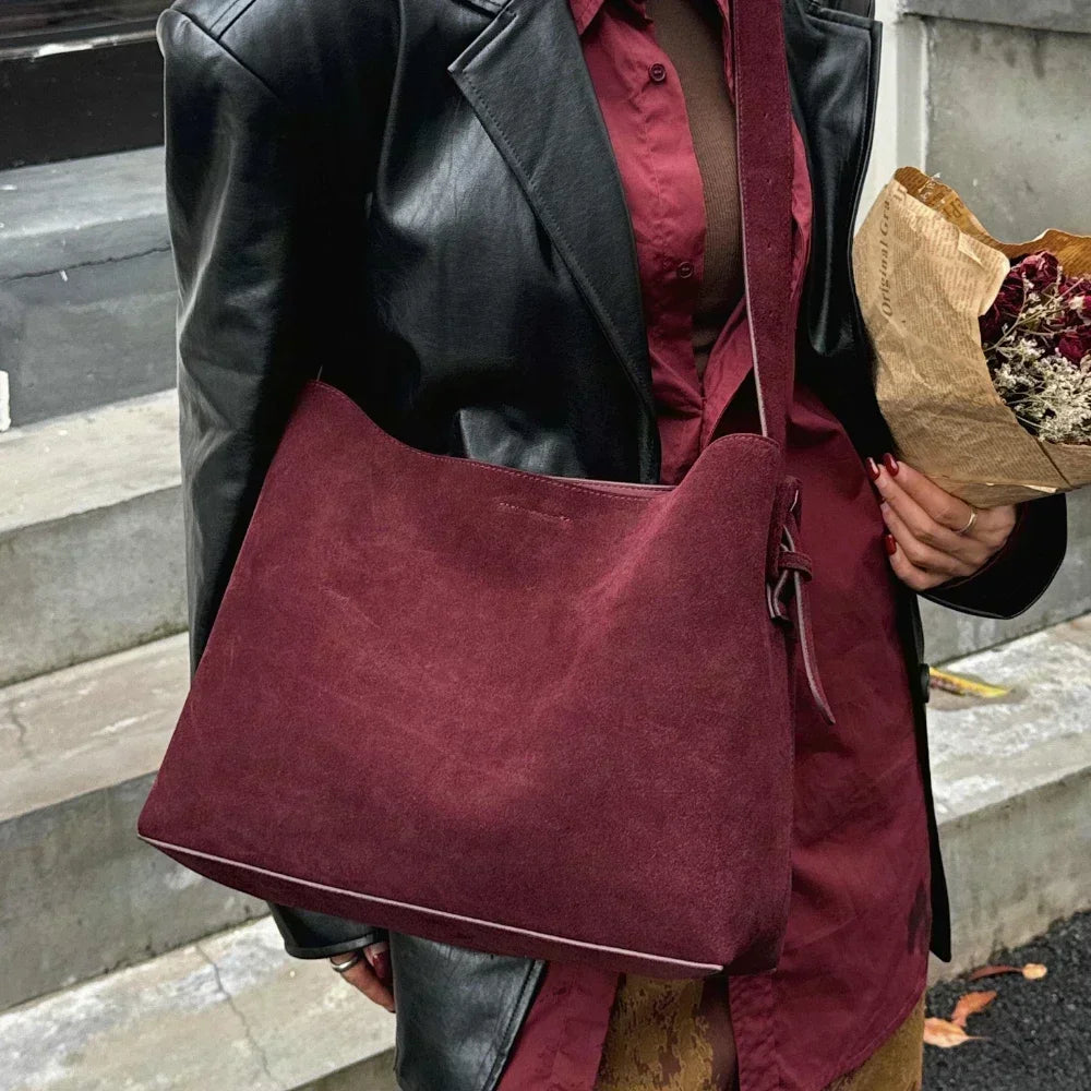 Echt suede lederen winter damestas