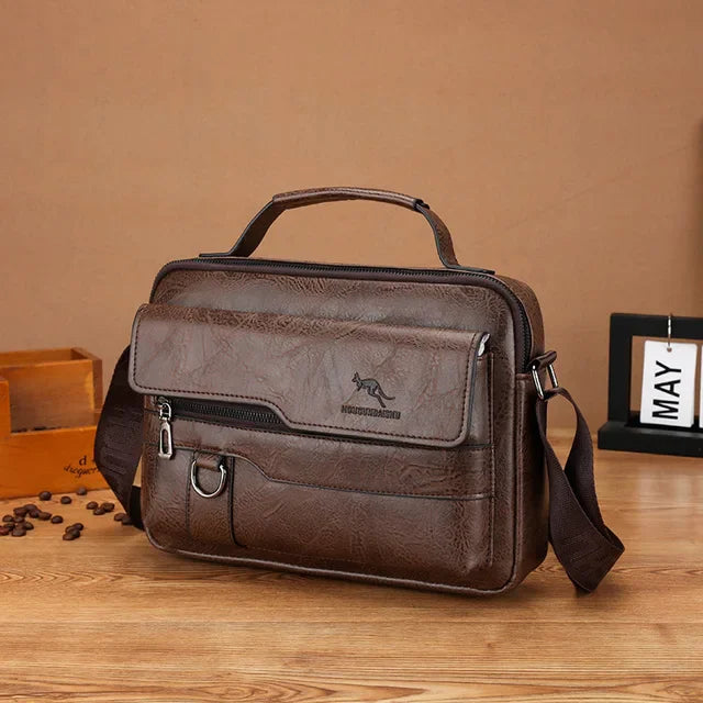 Luxe Zakelijke PU lederen Heren Schouder en Handtas