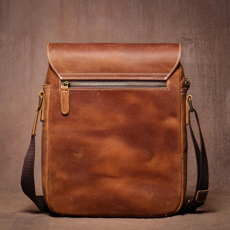 Vintage Lederen Heren Schoudertas