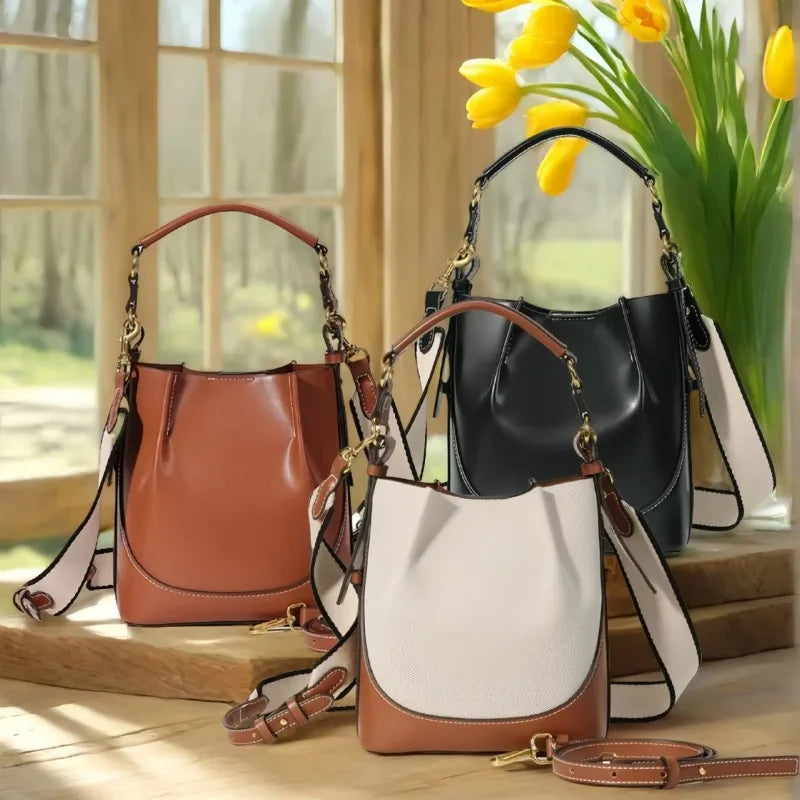 Canvas Designer Luxe Pu lederen Dames Hand en schoudertassen