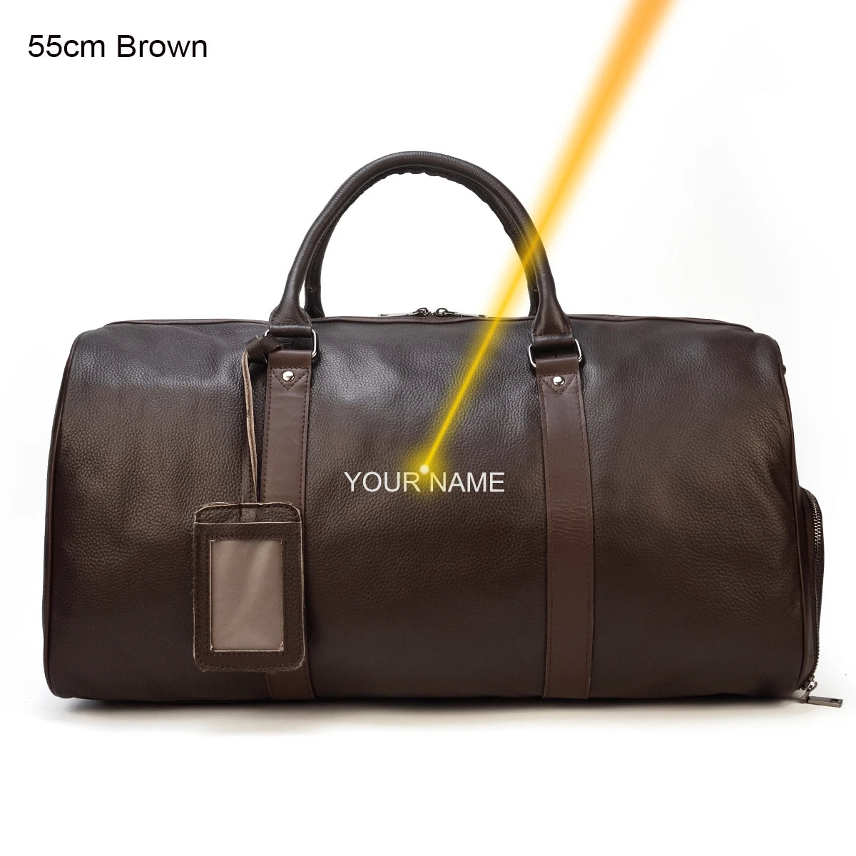 Luxe lederen handbagage en schouder reistas