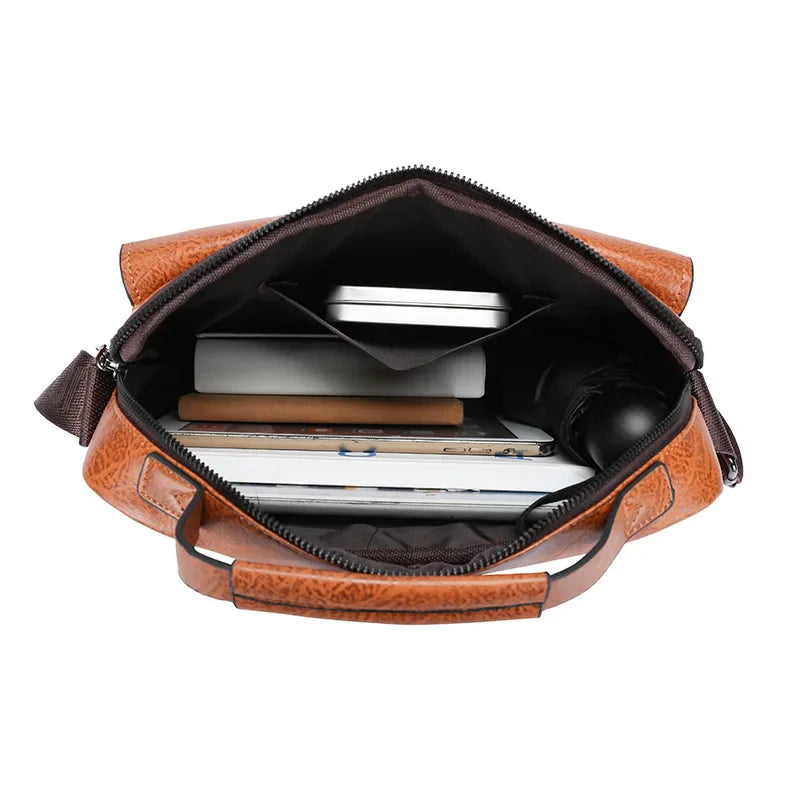 Luxe Zakelijke PU lederen Heren Schouder en Handtas