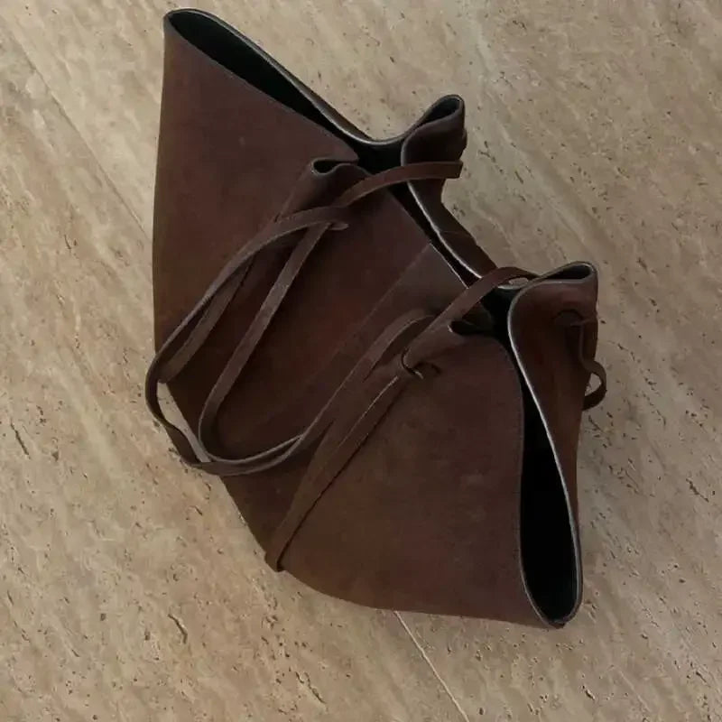 luxe suede designer hand en schoudertas