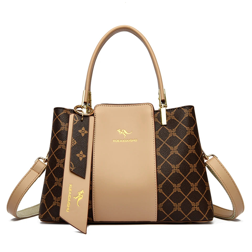 Luxe trendy PU lederen hand en schoudertas