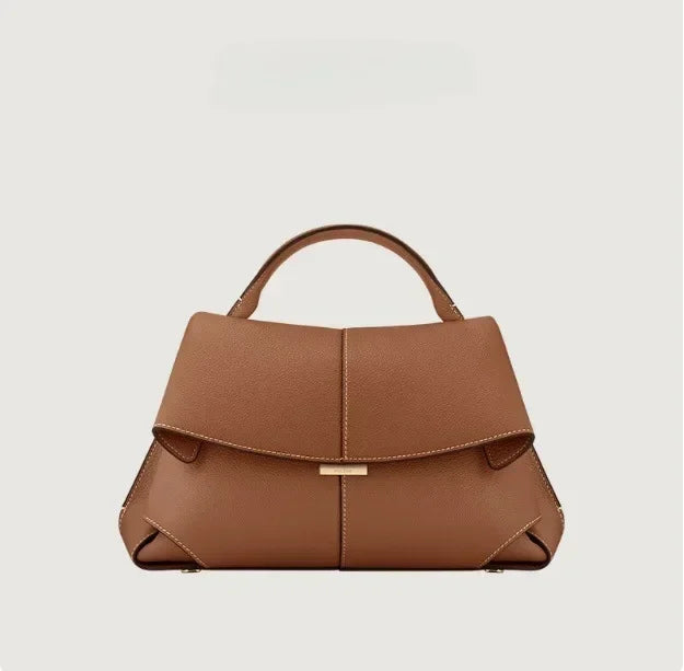 Luxe hoogwaardige trendy lederen dames handtas
