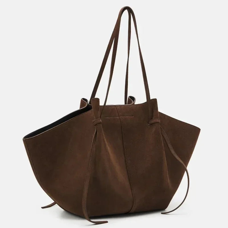 luxe suede designer hand en schoudertas